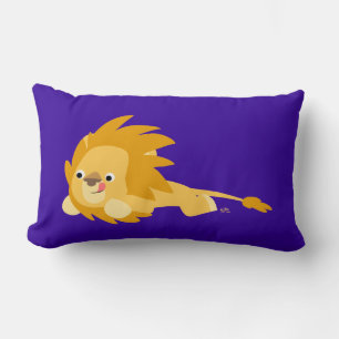 Rectangle Coussin de Lion de caricature Bouncy