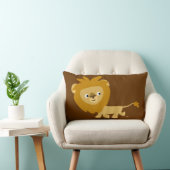 Rectangle Coussin de Lion de Marche Cartoon (Chaise)
