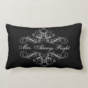 Rectangle Coussin de lit de Mme Always Right Elegant Boudoir