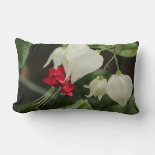 Rectangle Coussin de Lumbar de la fleur du coeur saignant