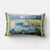 Rectangle Coussin de Lumbar de région boisée d'arbres (Verso)