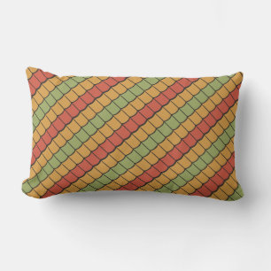 Rectangle Coussin de Lumbar rouge jaune vert égyptien