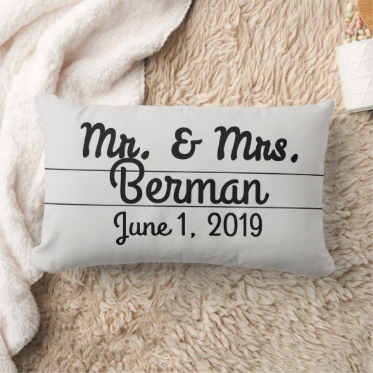 Rectangle Coussin de M. et de Mme PERSONALIZED (Couverture)