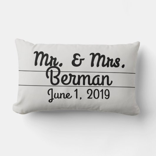 Rectangle Coussin de M. et de Mme PERSONALIZED (Recto)