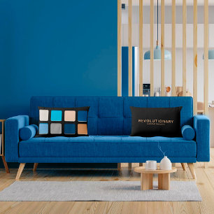 Rectangle Coussin de maquillage de plage bleu-fille