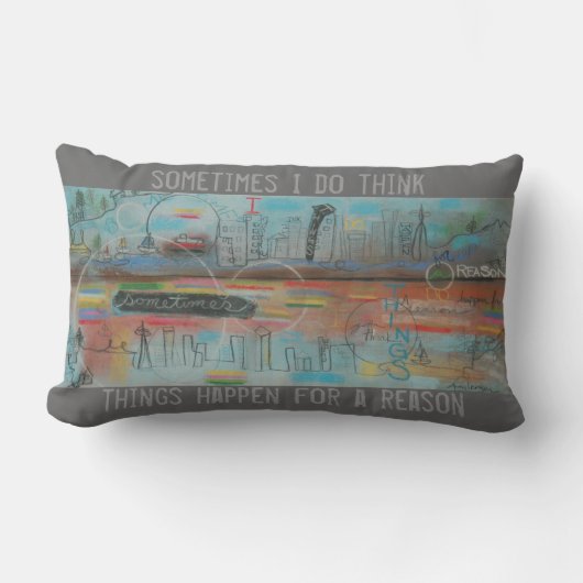 Rectangle Coussin de mariage de Seattle (Recto)