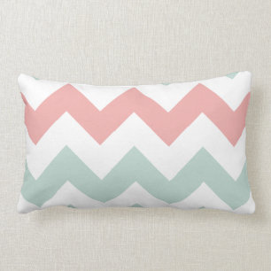 Rectangle Coussin de menthe vert et rose
