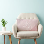 Rectangle Coussin de monogramme de l'orchidée (Chaise)