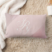 Rectangle Coussin de monogramme de l'orchidée (Couverture)
