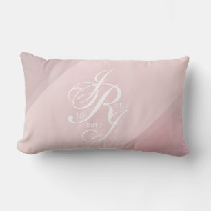Rectangle Coussin de monogramme de l'orchidée