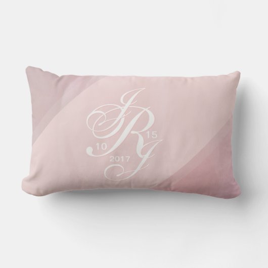 Rectangle Coussin de monogramme de l'orchidée (Recto)