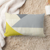 Rectangle Coussin de Motif géométrique moderne gris jaune (Couverture)