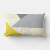 Rectangle Coussin de Motif géométrique moderne gris jaune (Recto)