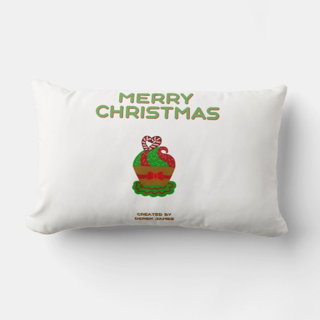 Rectangle Coussin de Noël Cupcake Lumbar (Recto)