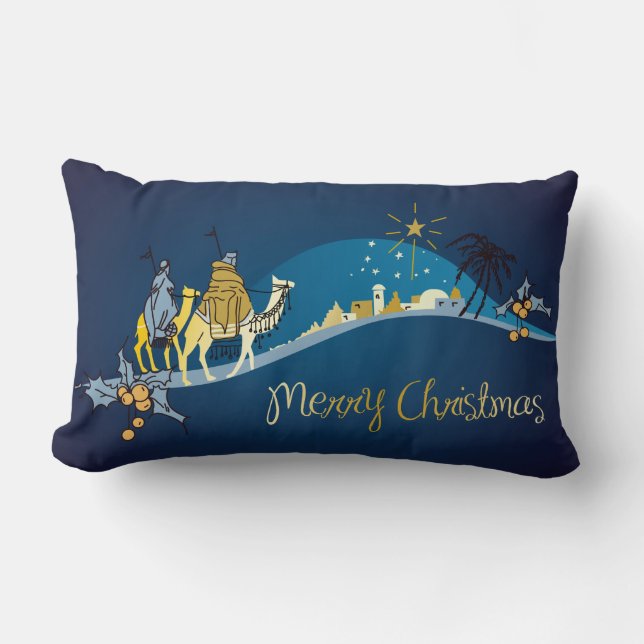 Rectangle Coussin de Noël de la Nativité (Recto)