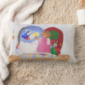 Rectangle Coussin de Noël de l'arbre et du scarabée (Couverture)