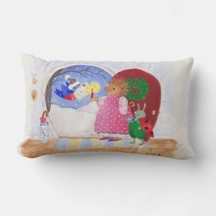 Rectangle Coussin de Noël de l'arbre et du scarabée