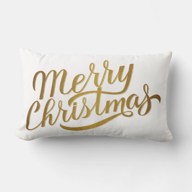 Rectangle Coussin de Noël « Joyeux Noël » (Recto)