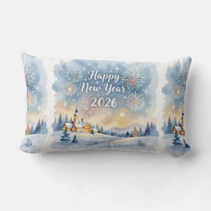 Rectangle Coussin de Noël personnalisé au nom de famille