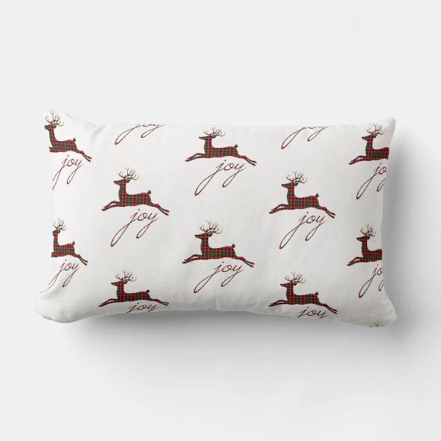Rectangle Coussin de Noël - Plaid Joie Renne (Recto)