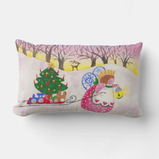Rectangle Coussin de Noël Woodland (Recto)