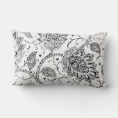 Rectangle Coussin de nom personnalisé de Toile blanche et no (Verso)