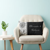 Rectangle Coussin de nom personnalisé de Toile blanche et no (Chaise)