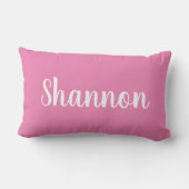 Rectangle Coussin de nom rose vif (Verso)