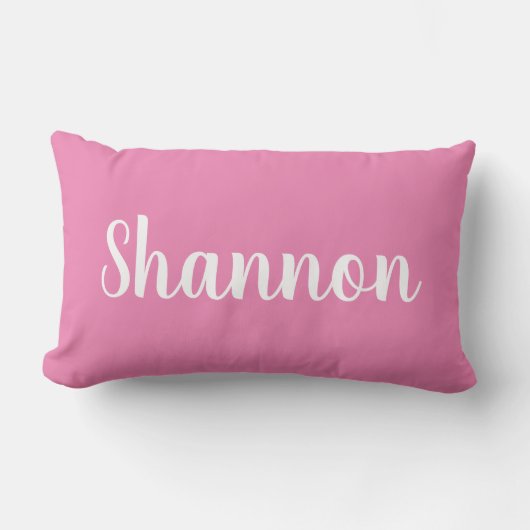 Rectangle Coussin de nom rose vif (Recto)