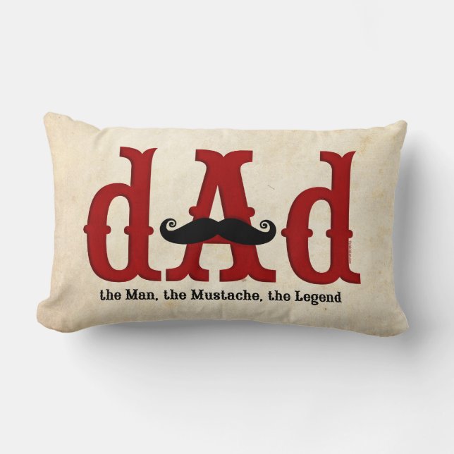 Rectangle Coussin de papa de moustache (Recto)
