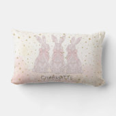 Rectangle Coussin de Pâques en dentelle personnalisée (Verso)