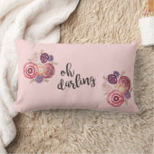 Rectangle Coussin de peinture à la fleur Oh chéri (Couverture)