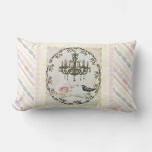 Rectangle Coussin de perles et de roses de "Le Chandelier"