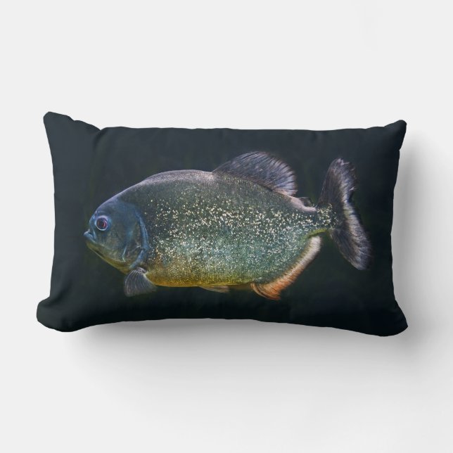 Rectangle Coussin de piranha (Recto)