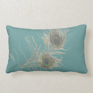 Rectangle Coussin de plume de paon