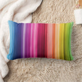 Rectangle Coussin de rayure d'arc-en-ciel (Couverture)