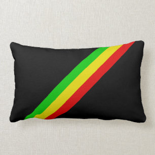 Rectangle Coussin de rayures de Rasta
