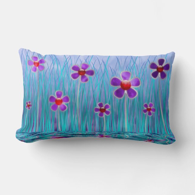 Rectangle Coussin de Shy Daisies (Recto)