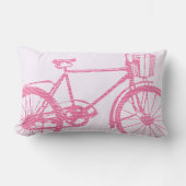 Rectangle Coussin de vélo rose et blanc (Recto)