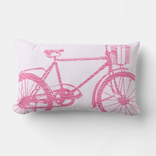 Rectangle Coussin de vélo rose et blanc (Recto)
