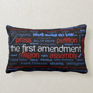 Rectangle Coussin de "Wordle" de premier amendement