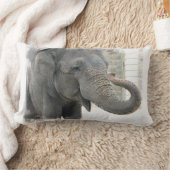 Rectangle Coussin d'éléphant de son de la trompette (Couverture)