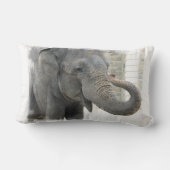 Rectangle Coussin d'éléphant de son de la trompette (Verso)