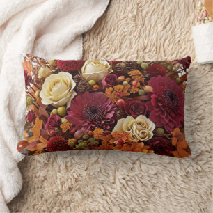 Rectangle Coussin des fleurs d'automne