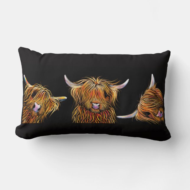 Rectangle Coussin des montagnes de vache 'les SCoTTieS ' (Recto)