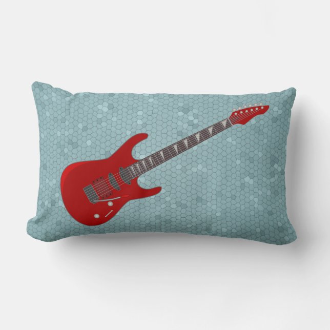 Rectangle Coussin d'illustration de guitare (Recto)