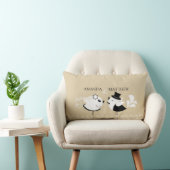 Rectangle Coussin d'oiseaux de jeunes mariés de mariage (Chaise)