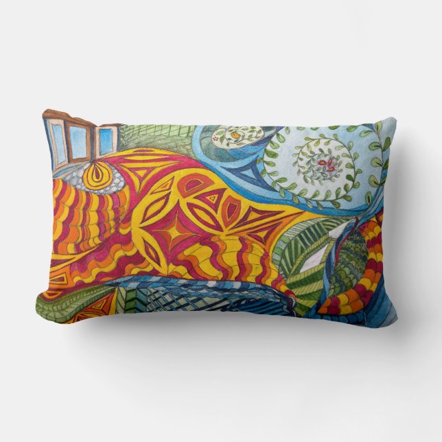 Rectangle Coussin Doodle par Jill  (Recto)