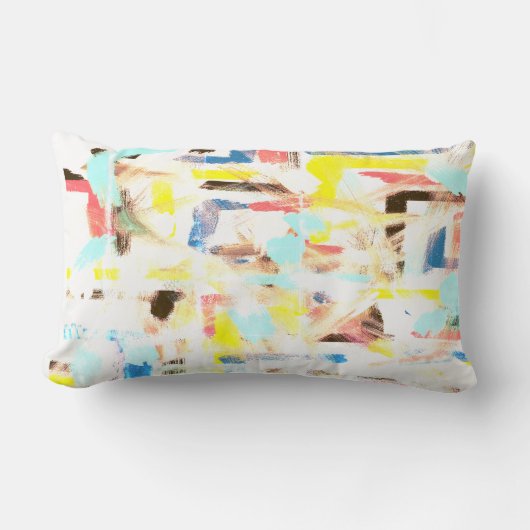 Rectangle Coussin d'oreiller Abstrait Washed Off Art (Recto)
