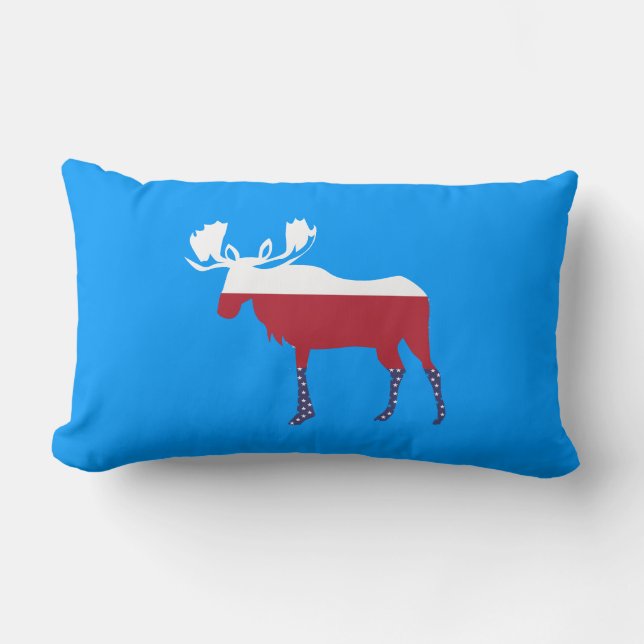 Rectangle Coussin d'orignaux de drapeau américain (Recto)